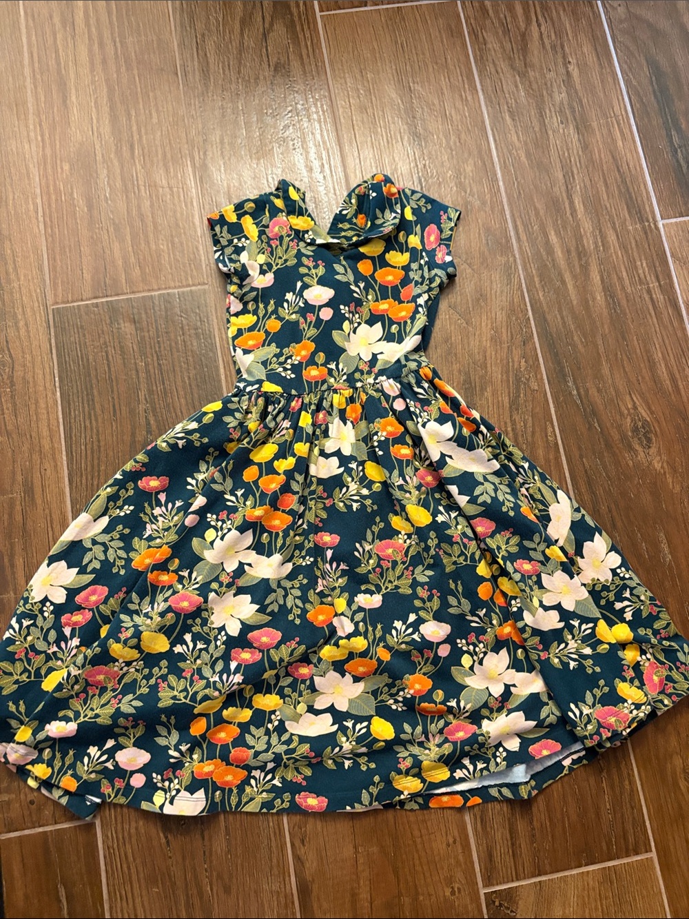 Floral Fit-and-Flare Girls' Dress